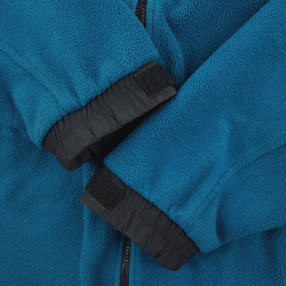 North Face Vintage Fleece Jacket Full Zip Hooded Side Zip Made USA Men's XL - Picture 13 of 15